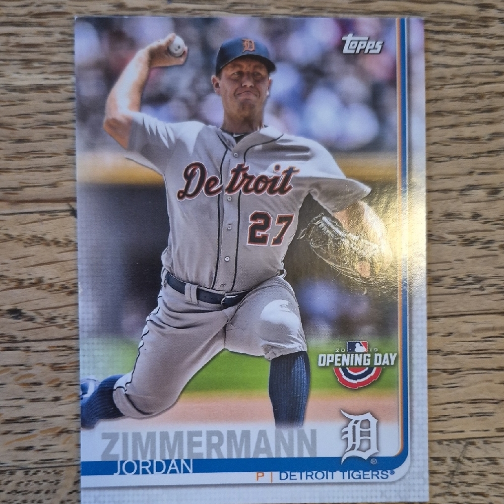 Topps Detroit Tigers Card - Gray and Blue